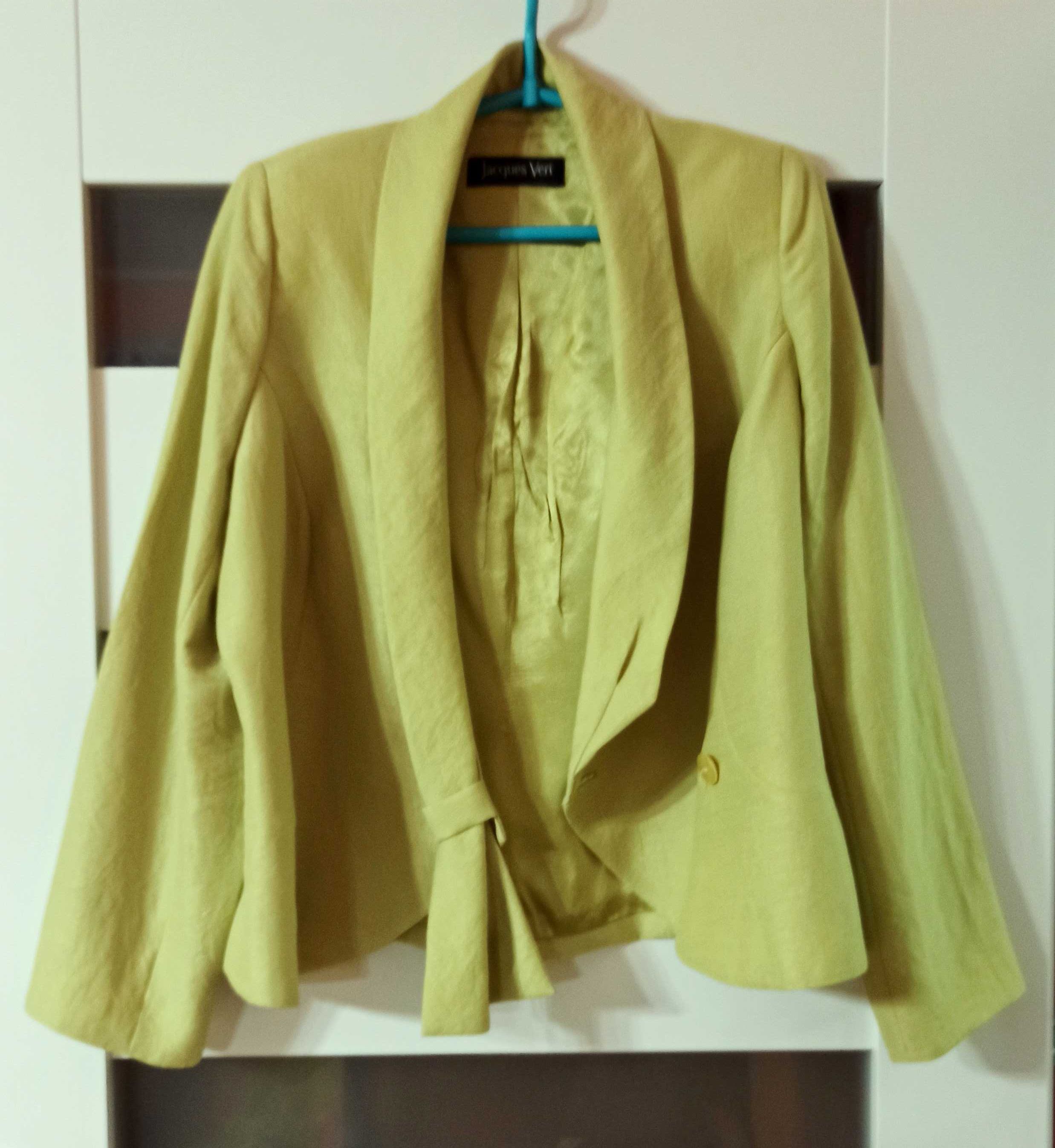 Elegancki zielony limonkowy komplet ze spódnicą Jacques Vert