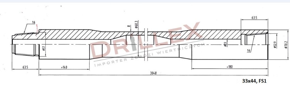 Żerdzie wiertnicze Vermeer D36x50 D33x44 FS1 3m 759 zł
