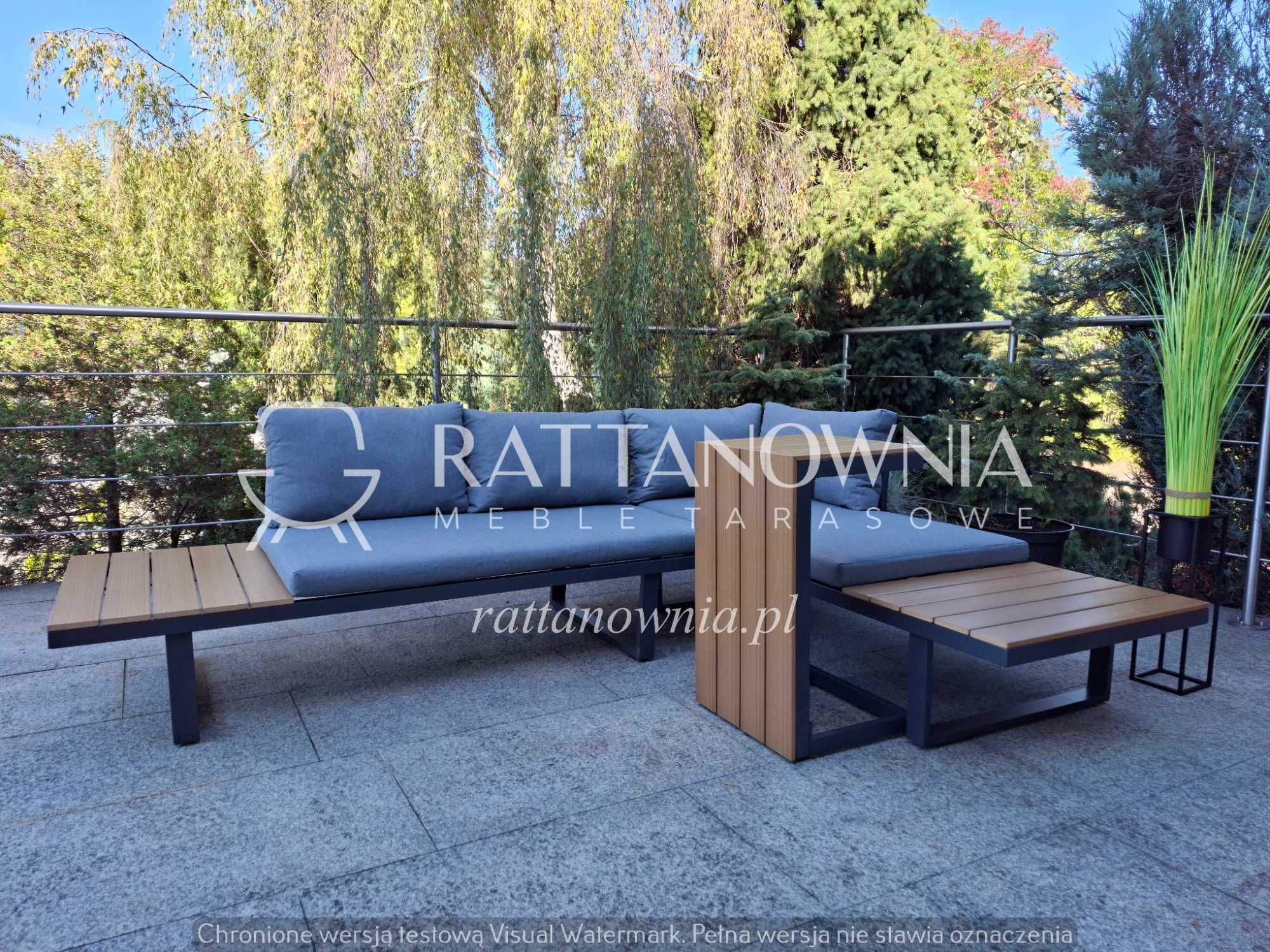 Narożnik Modułowy Aluminiowy Ogrodowy Nowoczesny Zestaw Wypoczynkowy