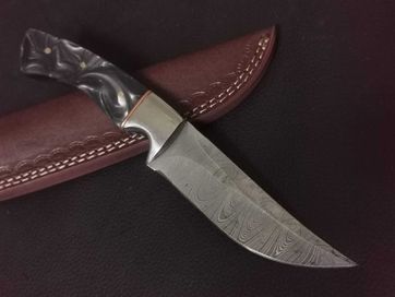 nóż myśliwski DAMAST kuchenny 23 cm stal DAMASCEŃSKA BUSHCRAFT bowie