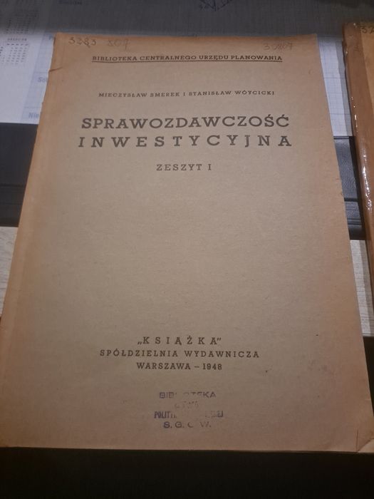 Centralny Urząd planowania.Sprawozdawczość inwestycyjna