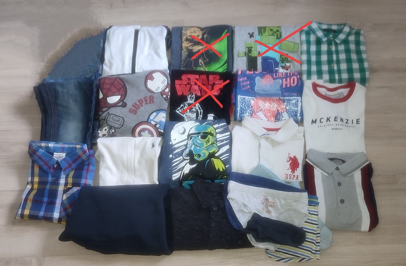 Zestaw 5-6 lat Minecraft Ralph Marvel Polo Star Wars