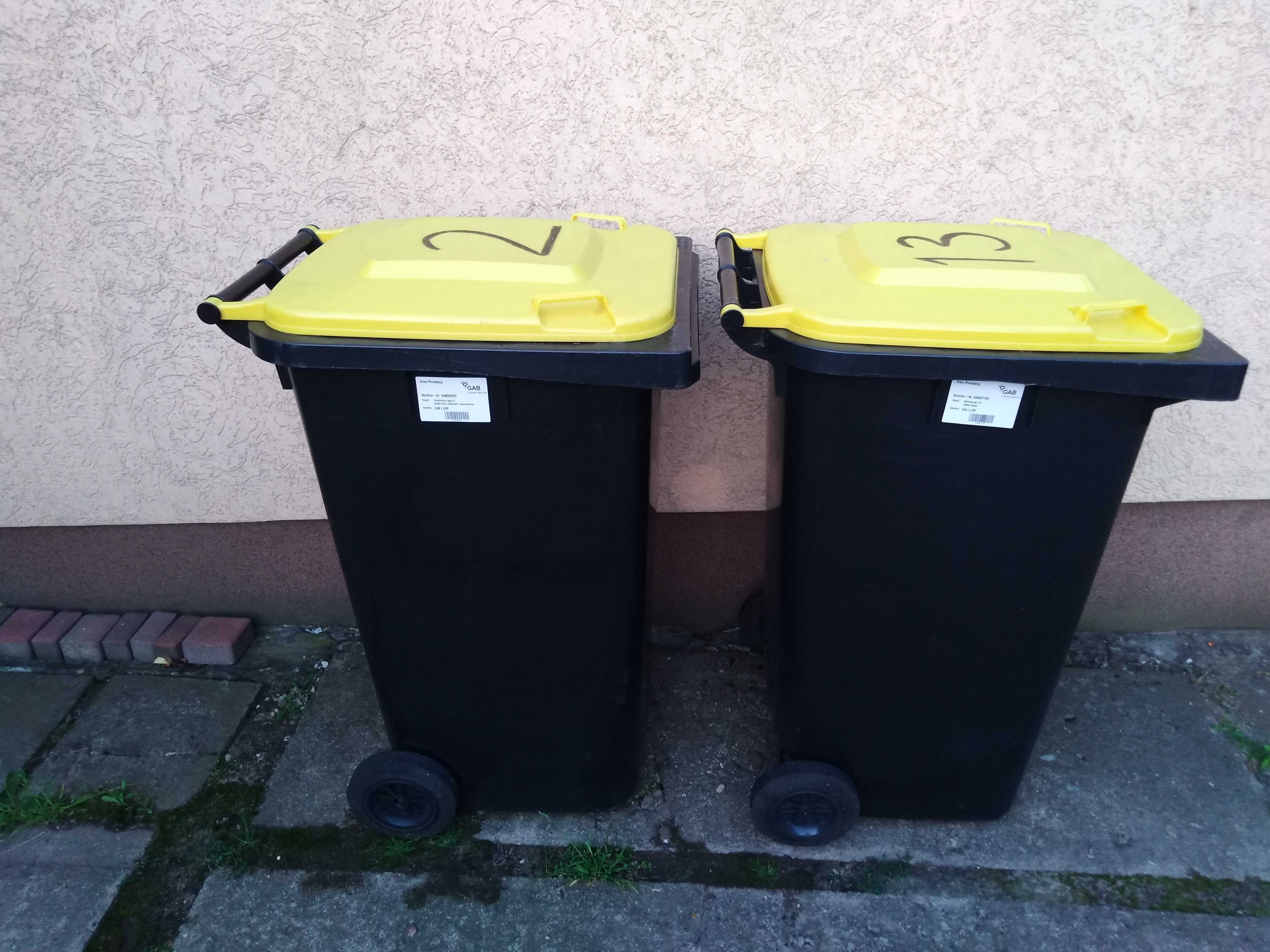 Kubeł pojemnik na odpady komunalne / śmieci 240 litrów