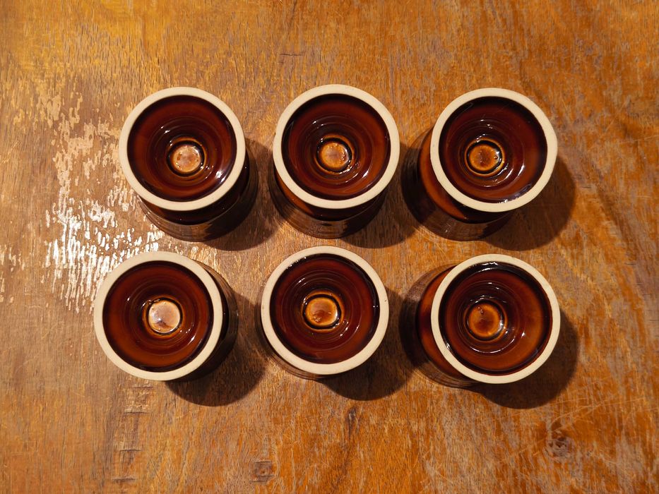 Jajcarka kieliszek na jajko Werina Kokardki Porcelit Pruszków PRL