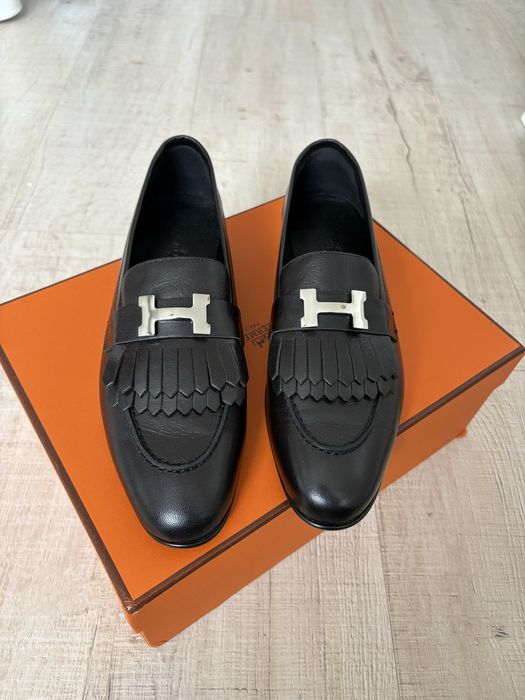 Mokasyny baleriny skóra naturalna skórzane 40 41 Hermes