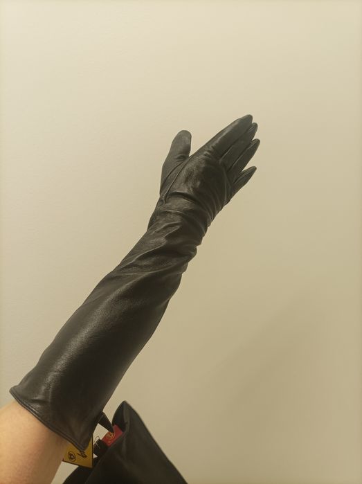 rękawiczki skórzane damskie długie