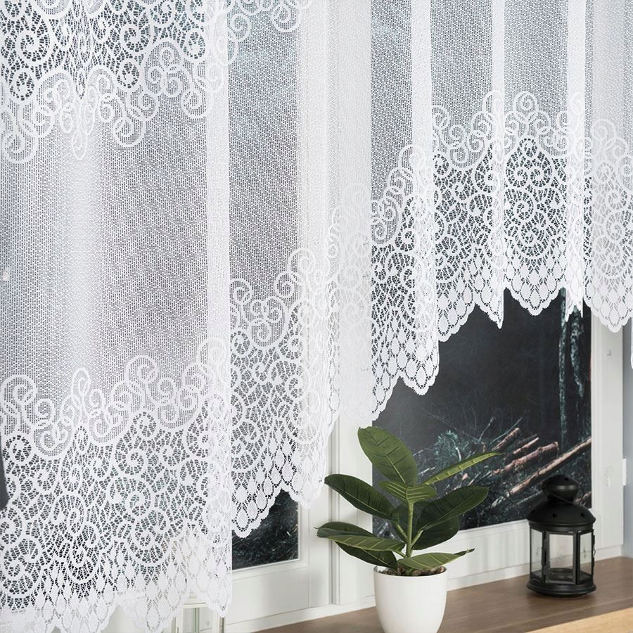 Firana do pokoju Walencja żakard 150x250cm biała na żabki