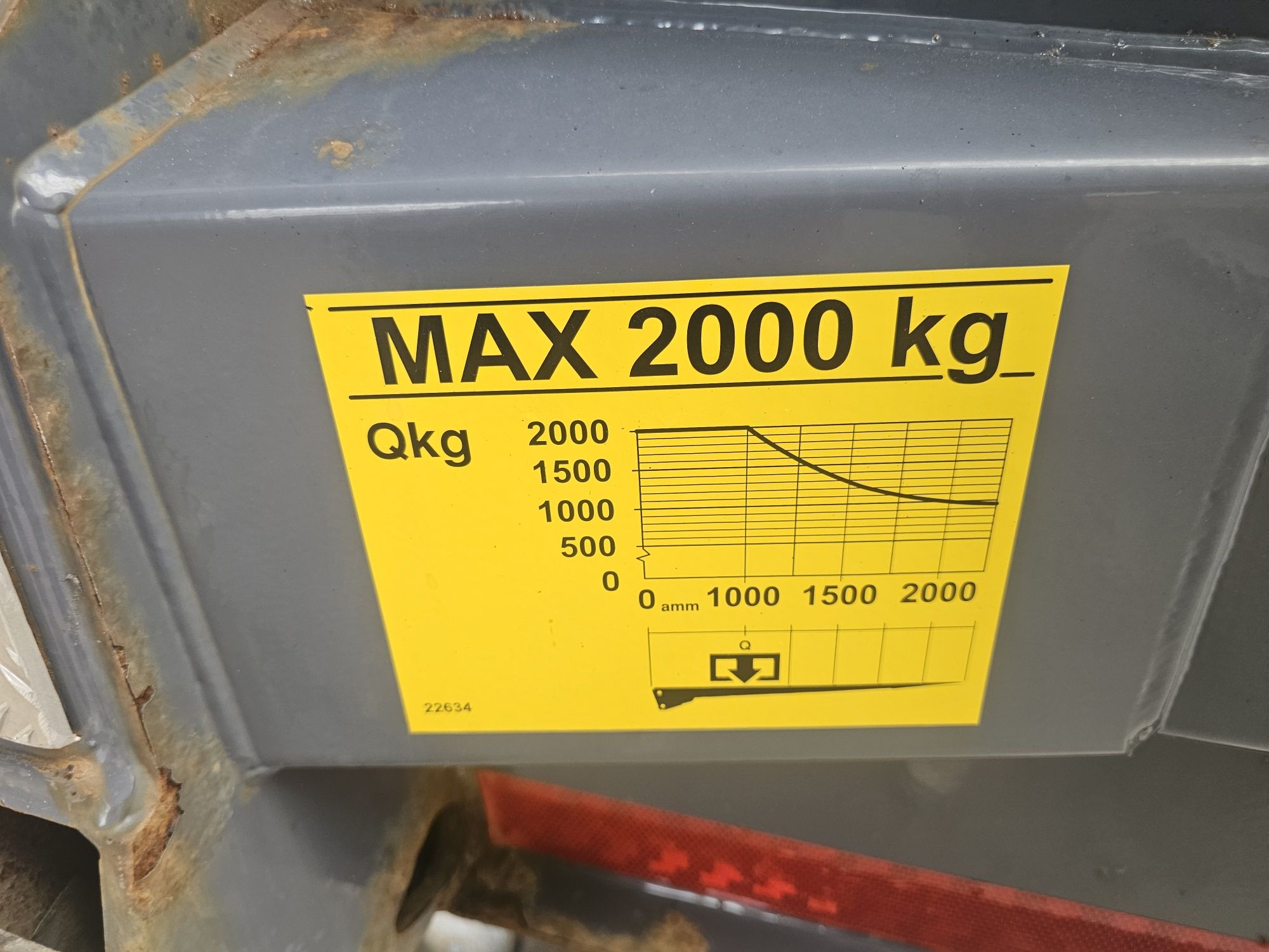 Winda Zepro 24V; 2000kg udzwig; 2017 rok; blat 2m długi;