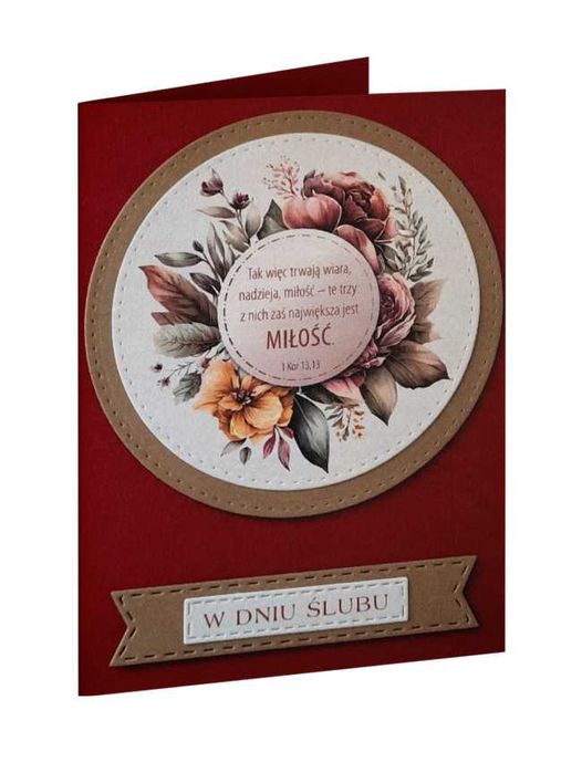 Kartka handmade - W dniu ślubu - ML