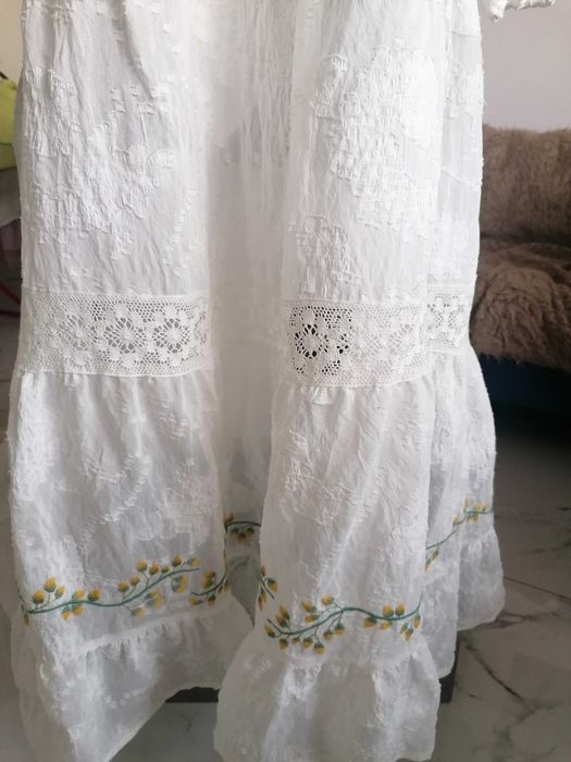 Sukienka boho folk hafty koronki