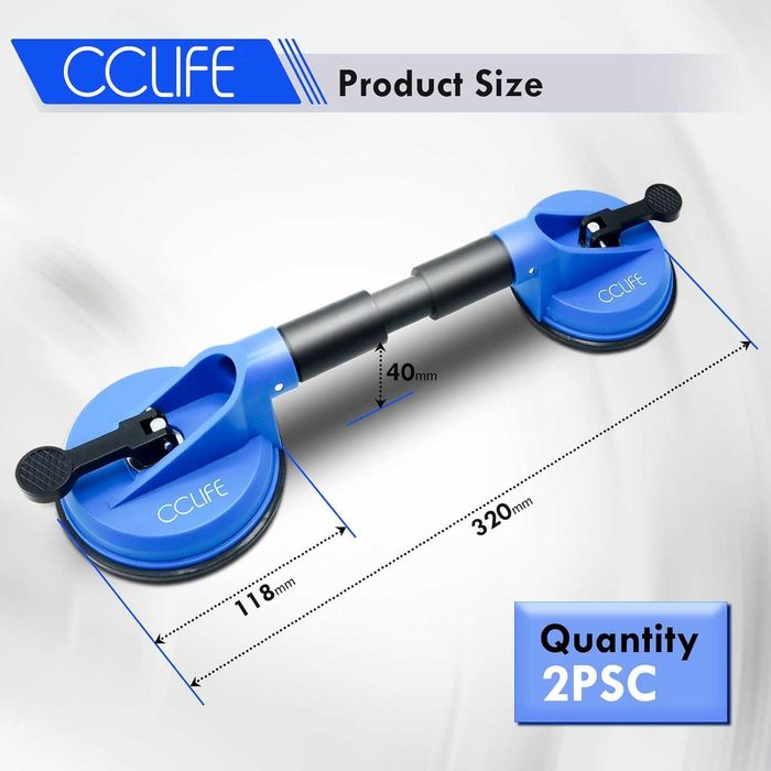 CCLIFE Poduszka ssąca podnośnik do szyb samochodowych 120 mm