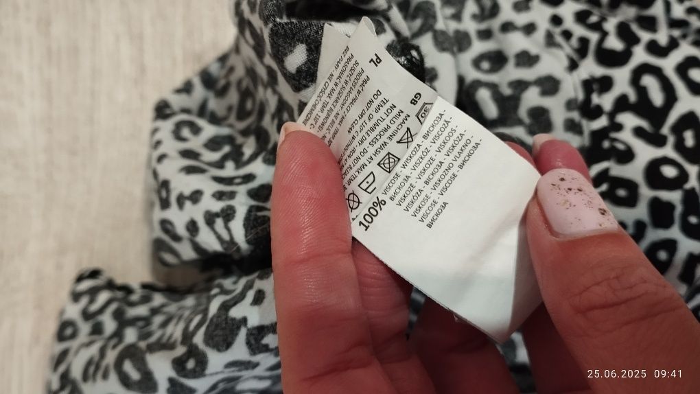 Koszula elegancka w panterkę z wiskozy