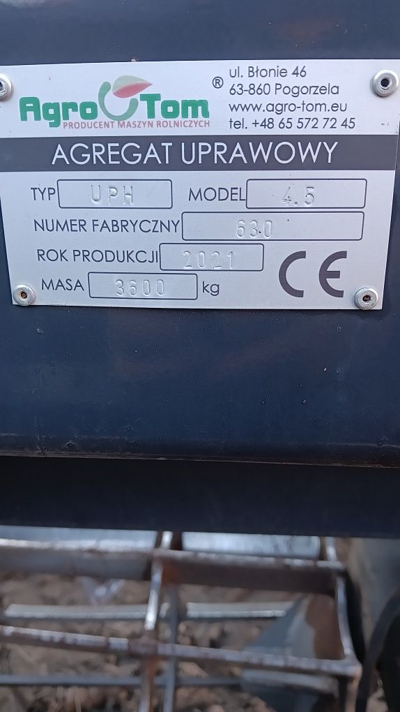Agregat przedsiewny Agro Tom UPH