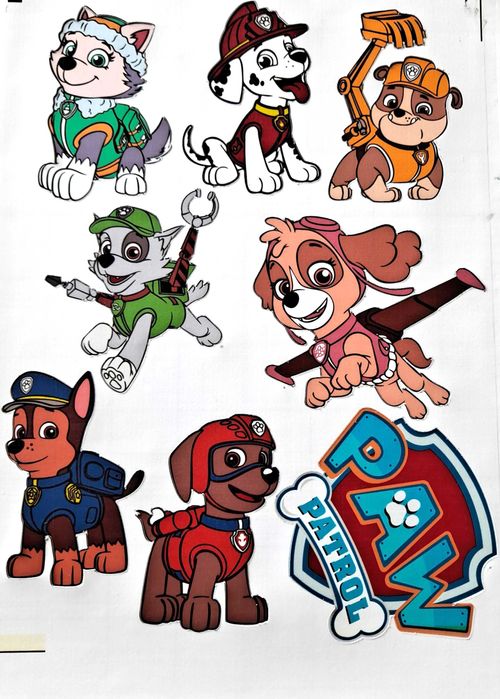 Dekoracja na tort - wycięte grafiki na papierze skrobiowym