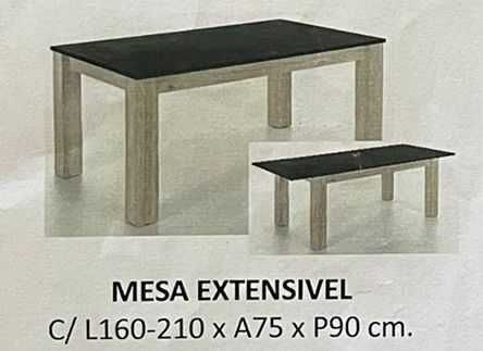 Aparador + Mesa Jantar Extensível + 4 Cadeiras