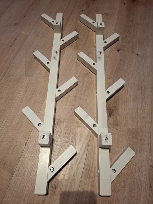 2 wieszaki Ikea TJUSIG białe