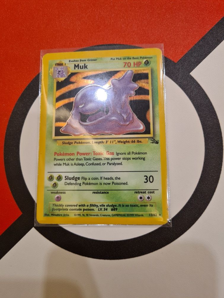 Muk Holo 13/62 Fossil Pokemon TCG