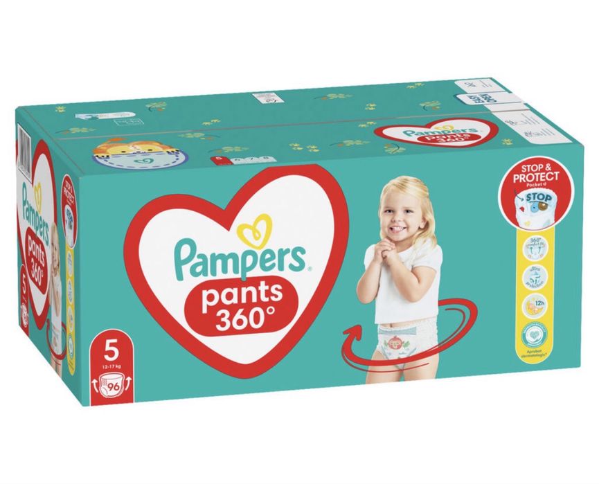 Pampers Pants - pieluchomajtki jednorazowe, rozmiar 5, 96 sztuk