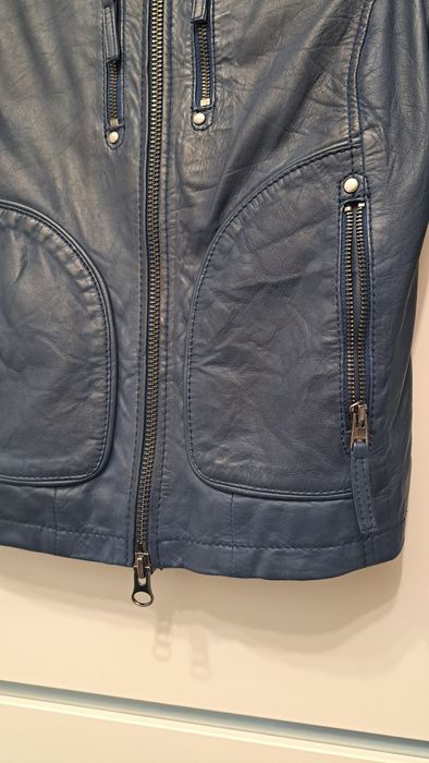 Kurtka skórzana damska, ramoneska,rozmiar 38, skóra owcza, podszewka b