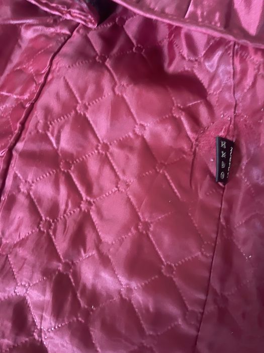 Пальто шкіряне з натуральним хутром! Розмір ML!