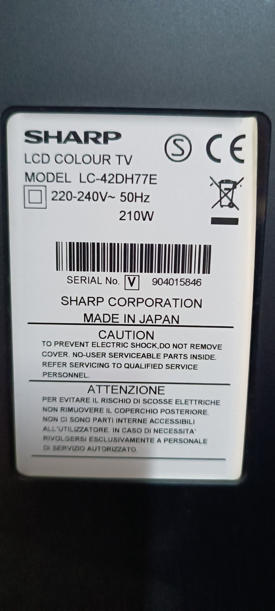 telewizor Sharp LC-42DH77E LCD nie działa