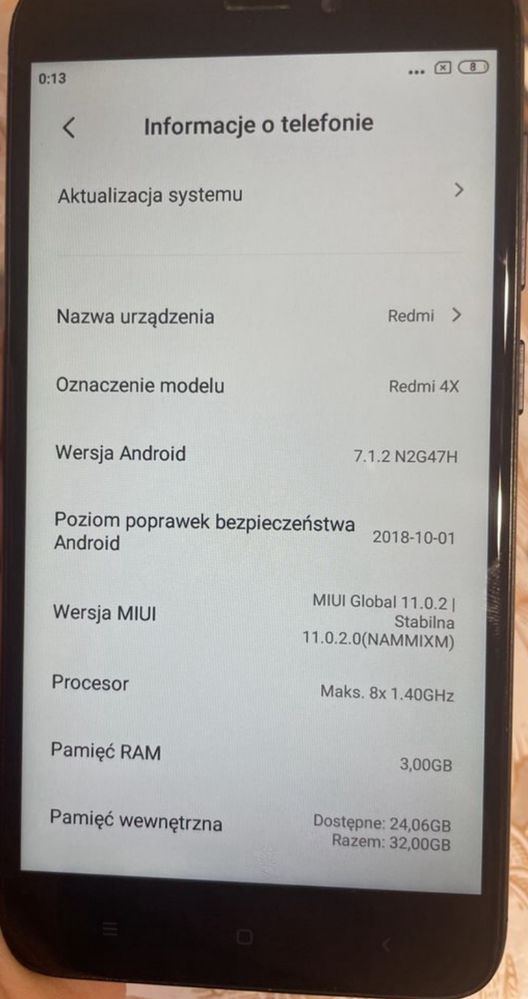 Smartfon Redmi 4X 3/32GB