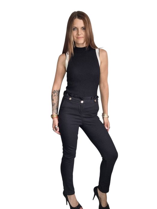 Czarne spodnie freesia rozmiar s 36