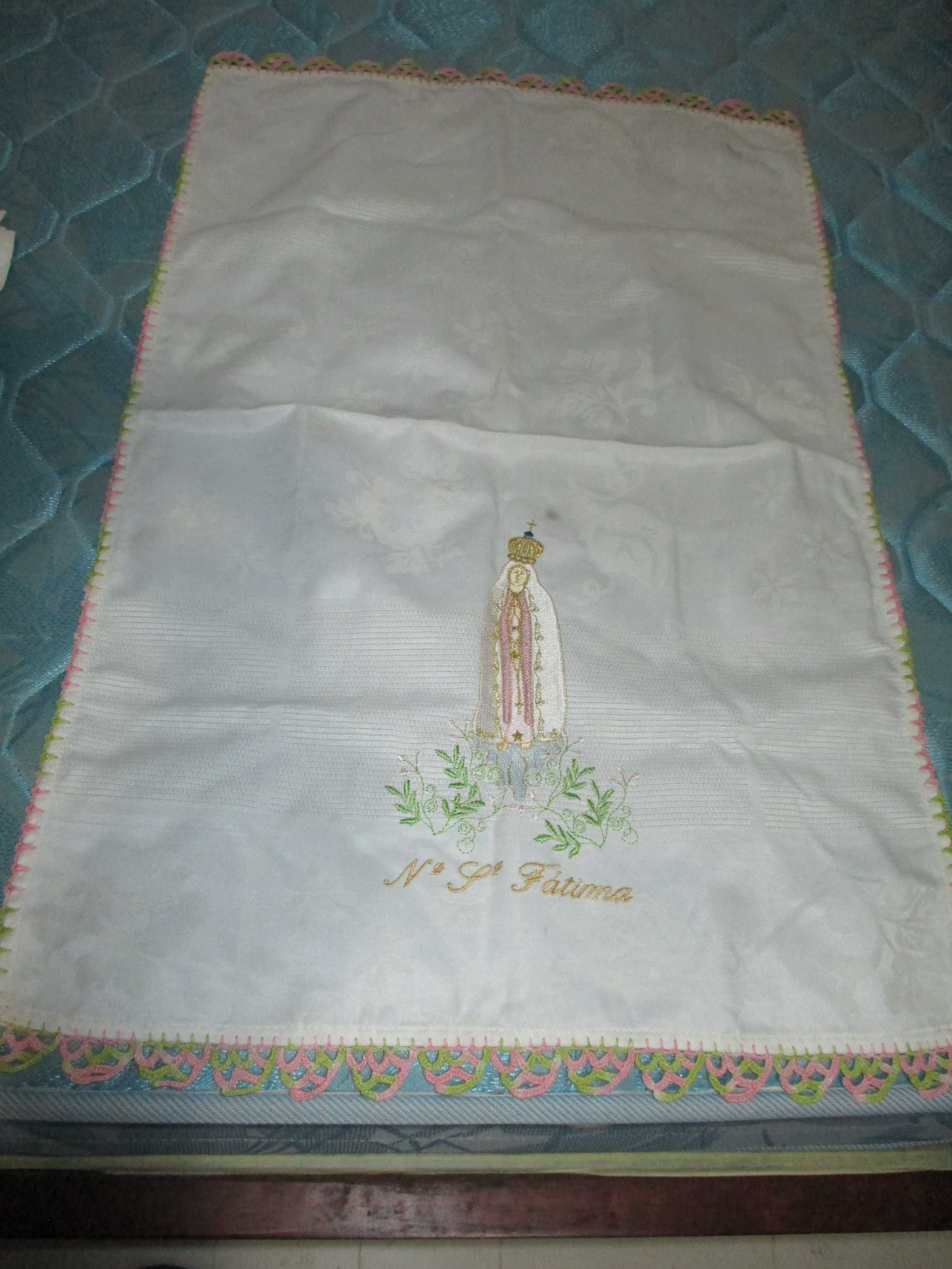 bordado nossa senhora de fatima 90cm