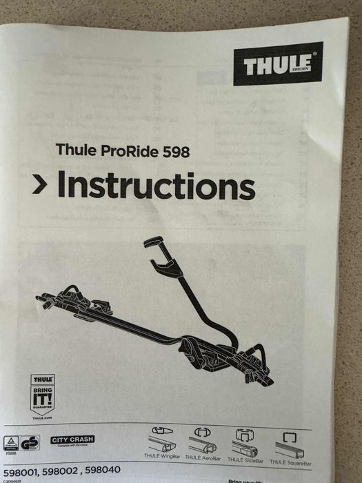 Thule pro ride 598 rapid bagaznik dachowy 4 rowery