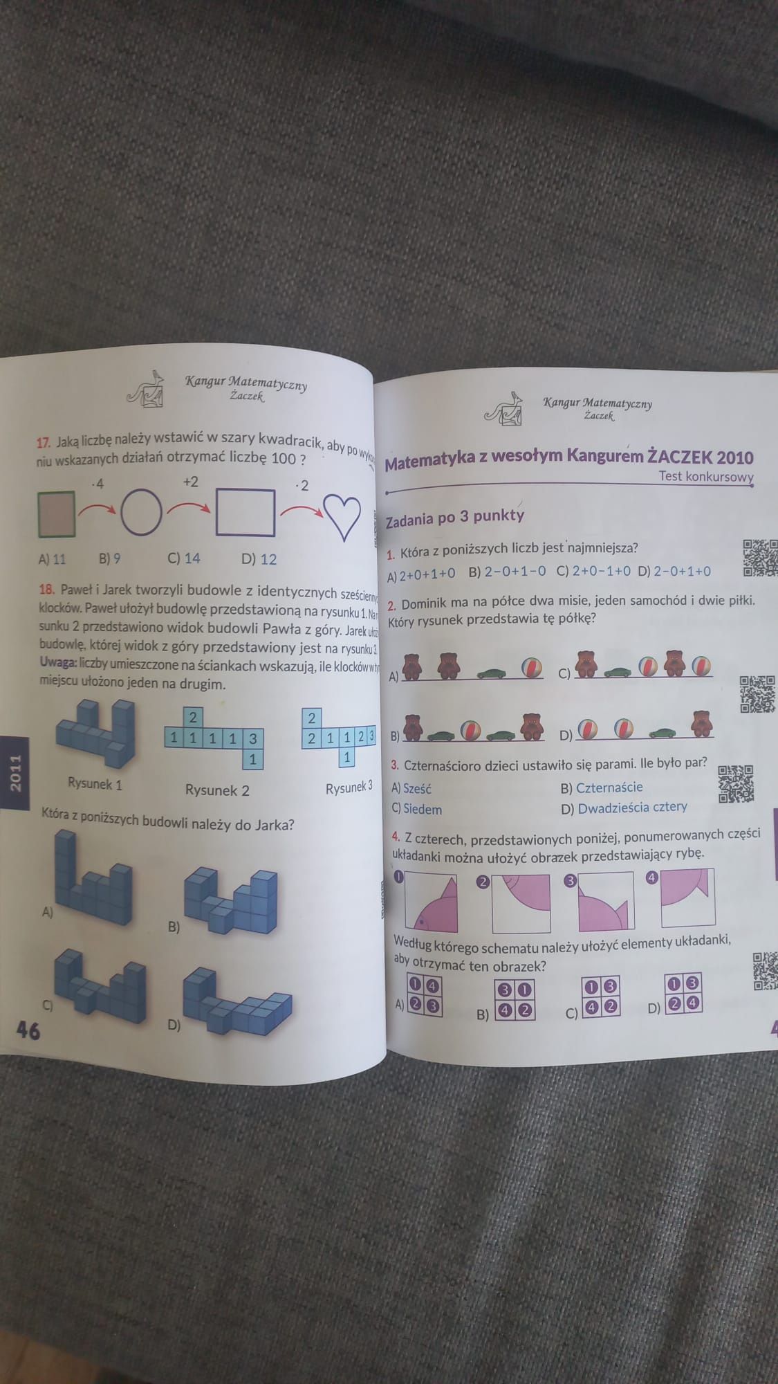 Matematyka z wesołym kangurem żaczek zbiór zadań