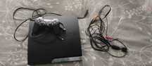 PlayStation 3 usada e desbloquada com comando e com jogos