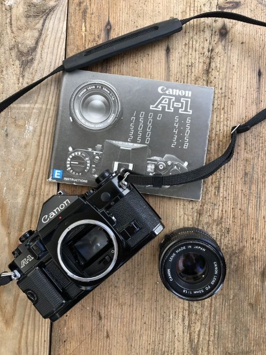 Canon A-1 + Lente 50mm f/1.8 - 35mm Film Camera como NOVA