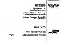 Katalog części kombajn deutz fahr M 660, M 770