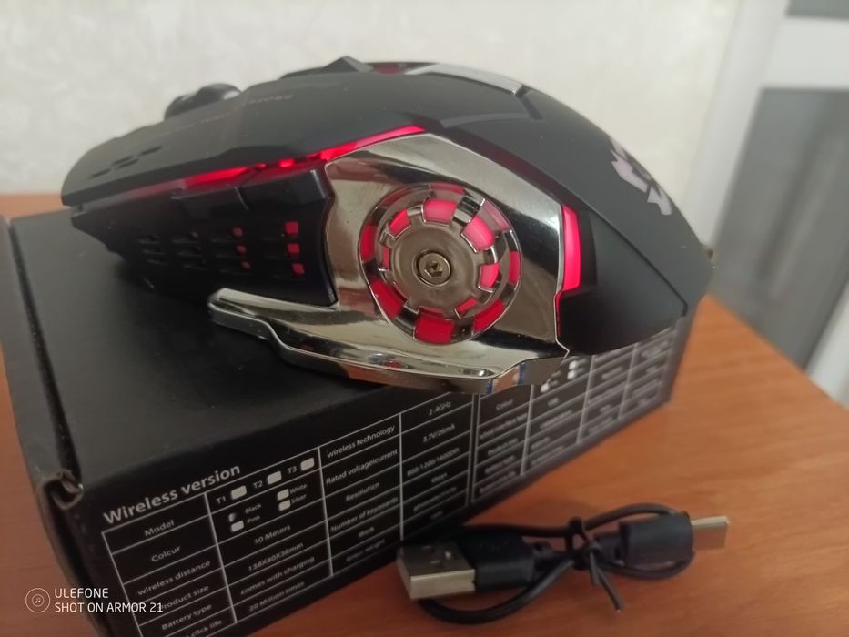 Мишка геймерська бездротова Wireless+Bluetooth на акумуляторі