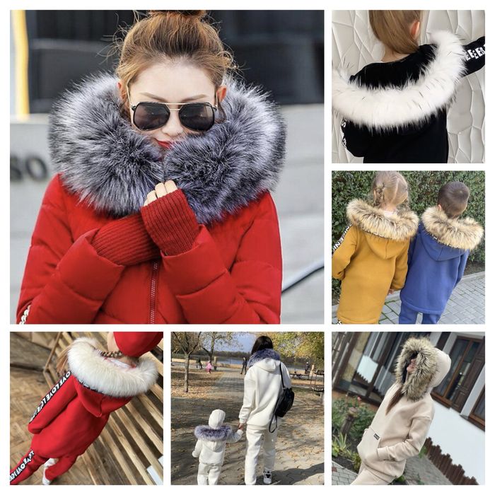 Опушка(комір) на капюшон з еко-хутра преміум якості!