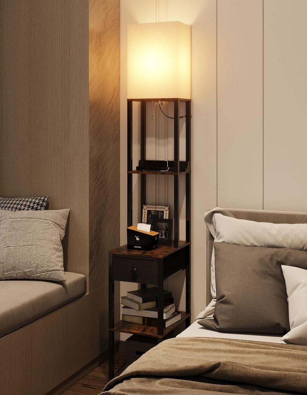Lampa podłogowa półkowa addlon