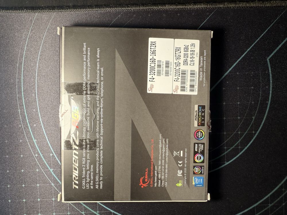 Placa gráfica MSI RTX 2060 Ventus + 32GB RAM G.Skill Trident Z RGB