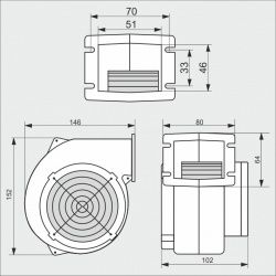 WPA HL 097 /35W Wentylator Palnik Pellet