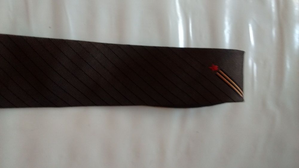 Тёмно-коричневый советский галстук для мужской рубашки