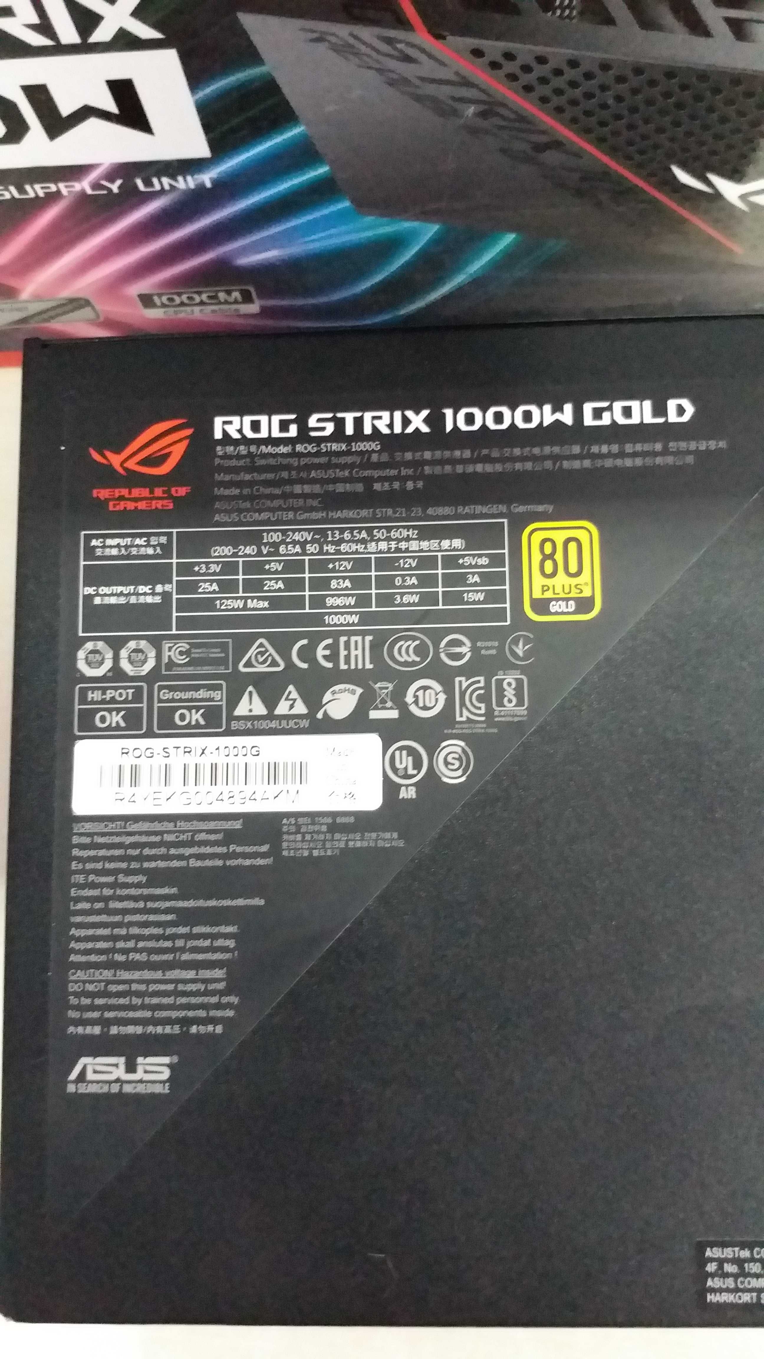 Блок живлення ASUS ROG-STRIX-1000G 1000W