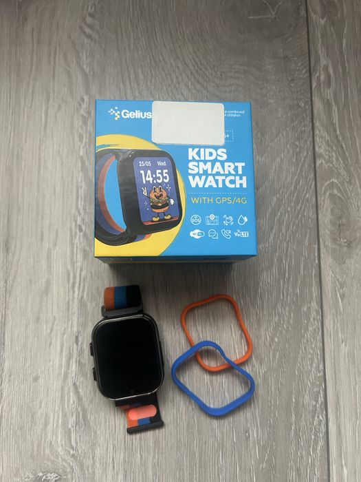 Дитячий годинник Gelius GP-PK008 (Rainbow) GPS/4G Black