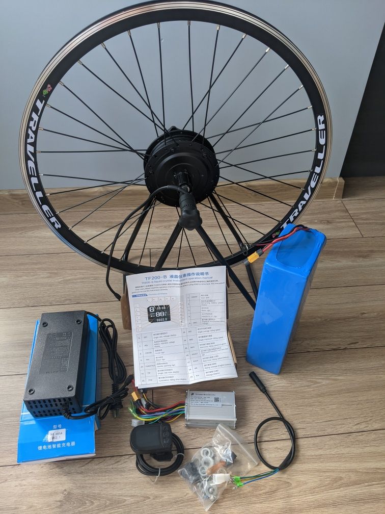 Электро комплект для велосипеда 48v 500w 15Ач BMS 30А