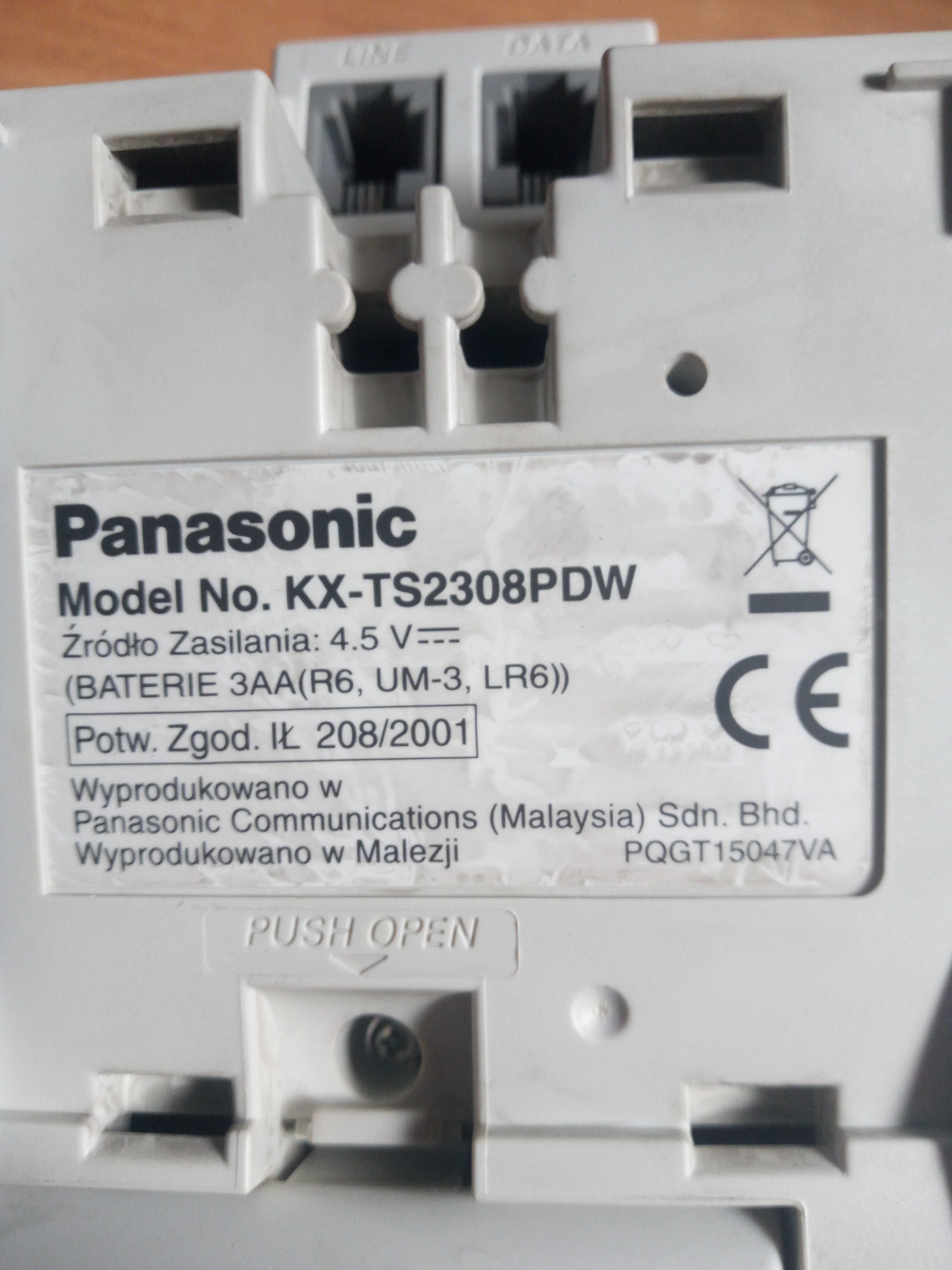 panasonic kx-ts2308pdw telefon stacjonarny