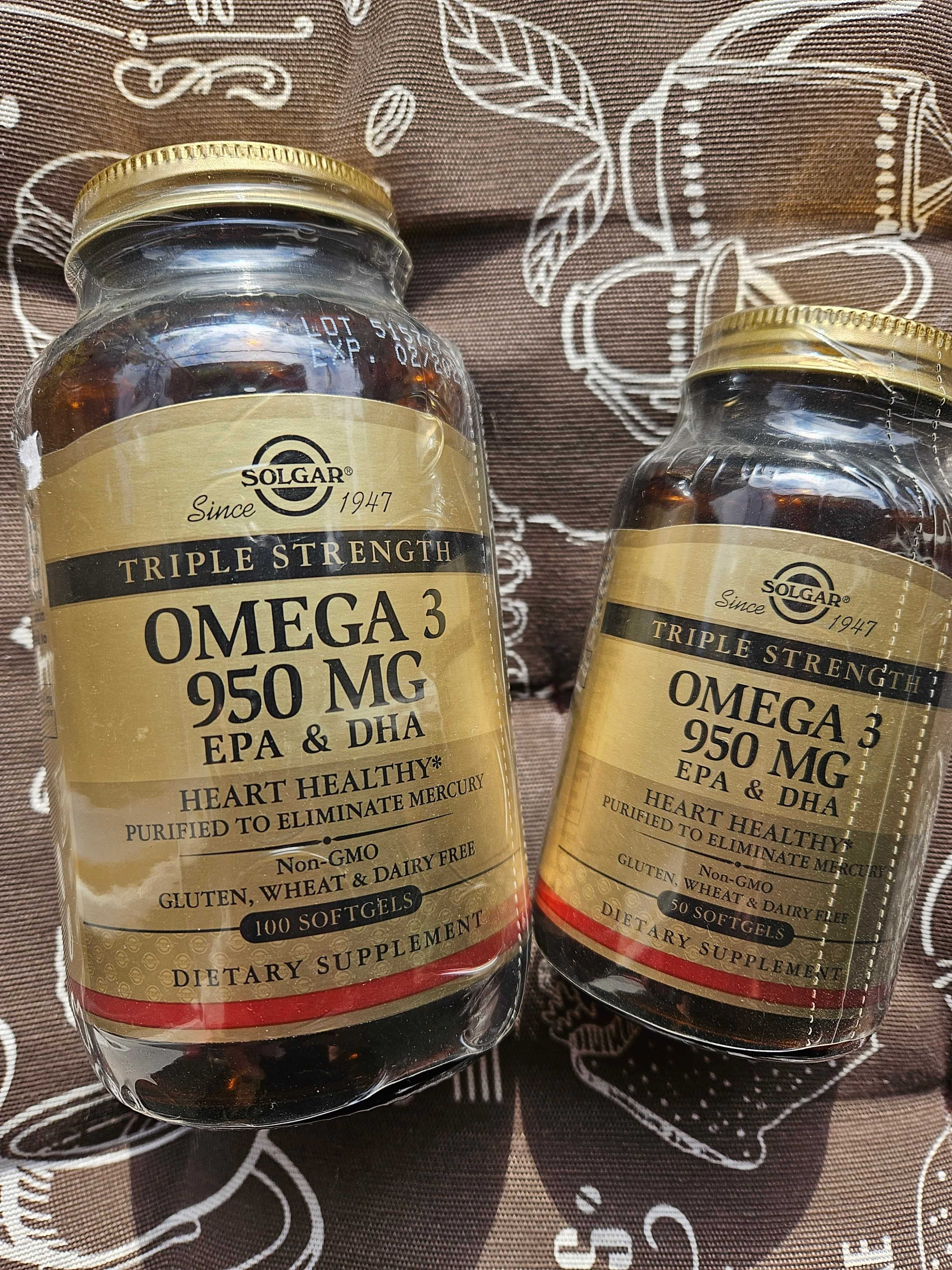 Solgar Omega-3 950 mg Солгар омега 3 концентрат 950 мг 50 100 шт