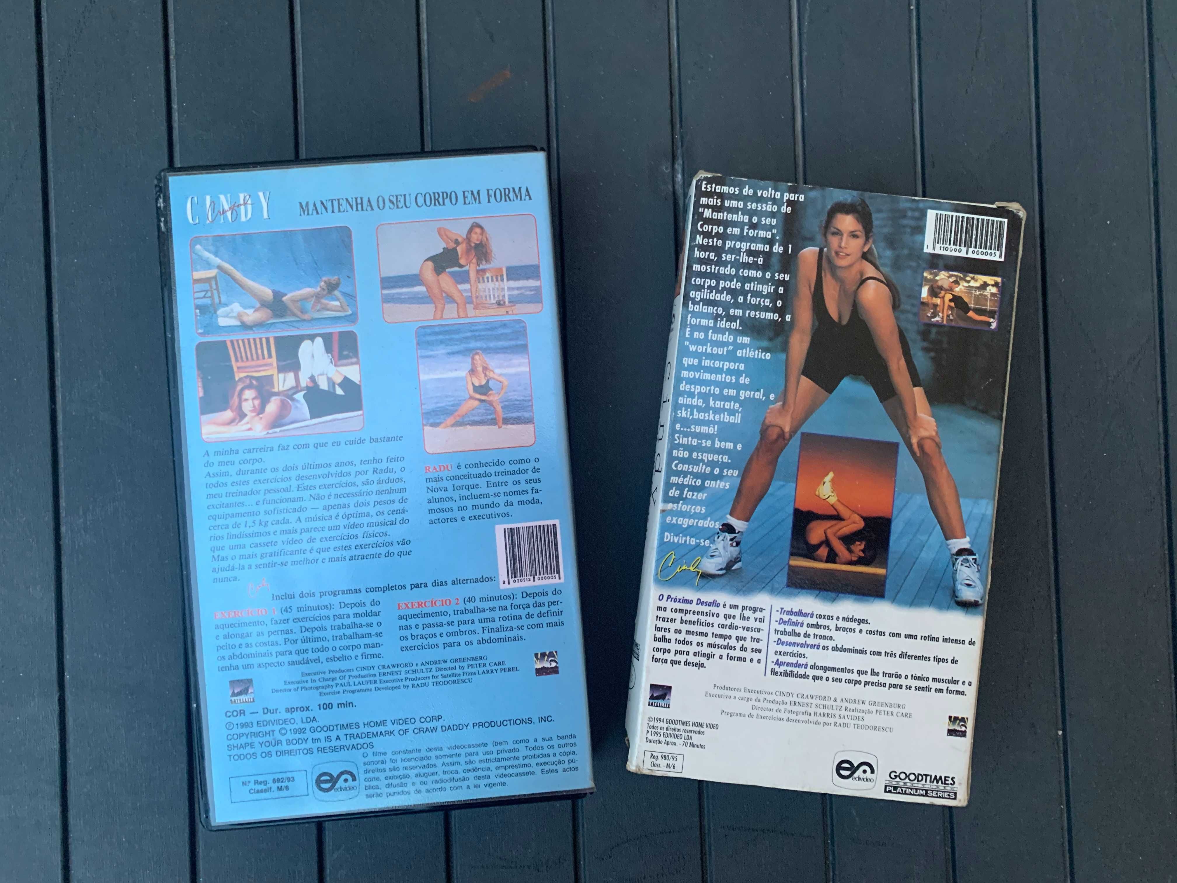 Cindy Crawford - cassetes de ginástica VHS