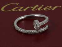 Золотое кольцо гвоздь Juste un Clou CARTIER, c бриллиантами 0,42ct