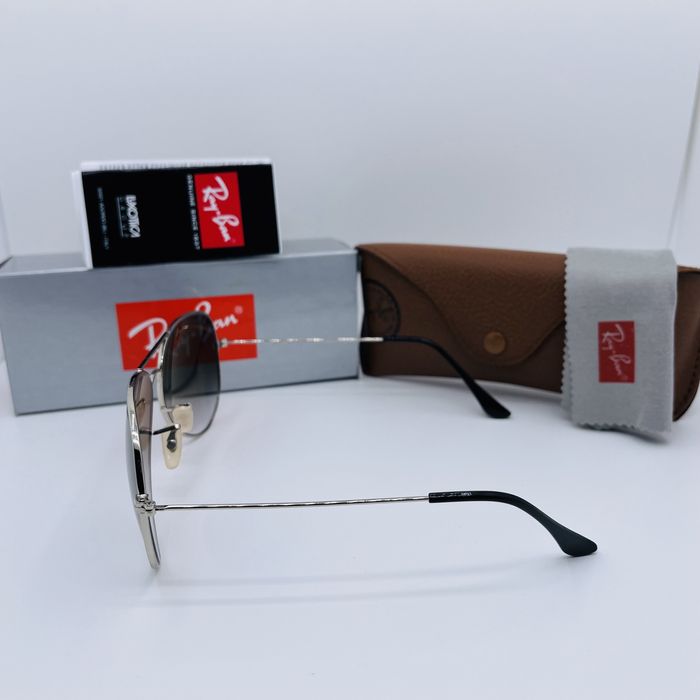 Солнцезащитные очки Ray Ban Aviator 3026 Silver-mBlue Grade 62м стекло