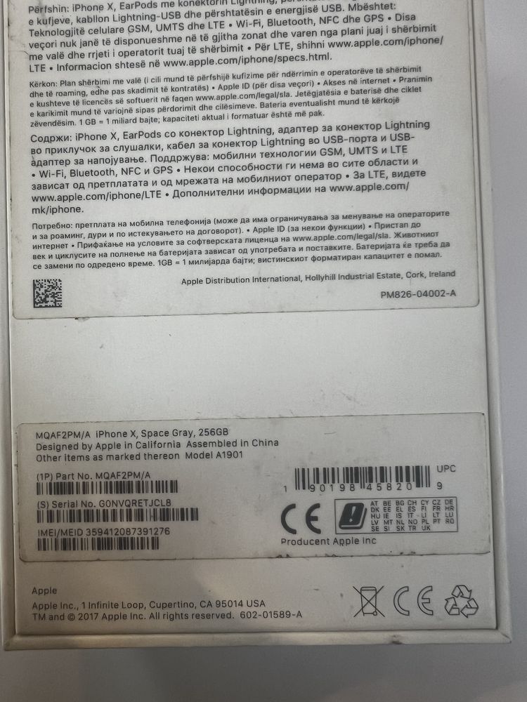 iPhone X 256 GB Space Gray