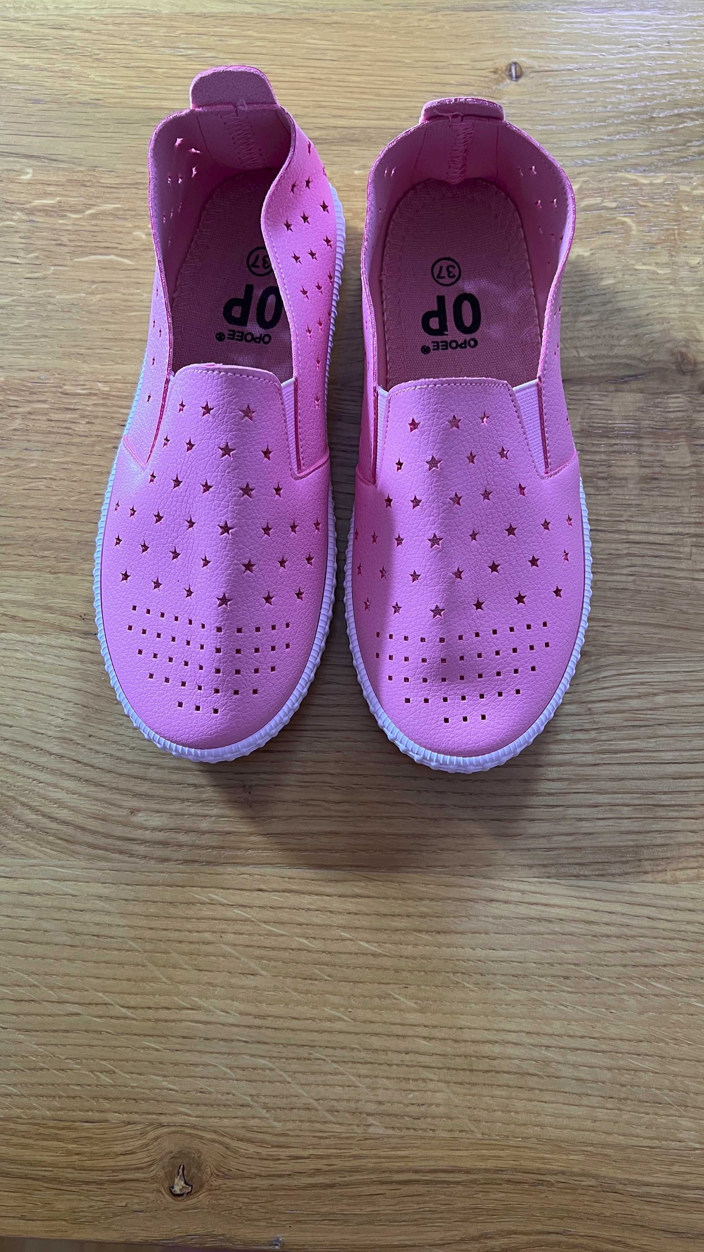 Buty Trampki Espadryle Różowe Gwiazdki Rozm. 37 (22 cm)