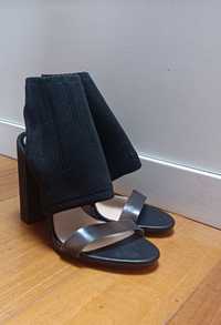 Sandálias Zara com cano elástico